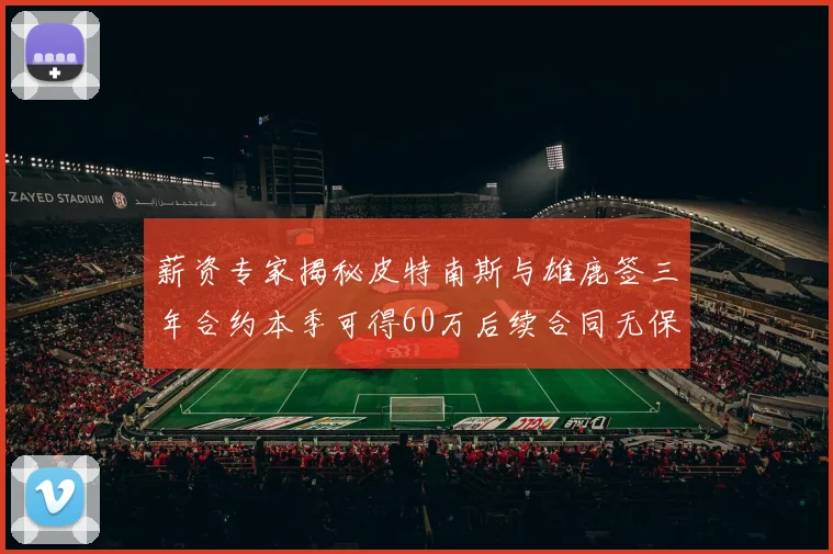 薪资专家揭秘皮特南斯与雄鹿签三年合约本季可得60万后续合同无保障